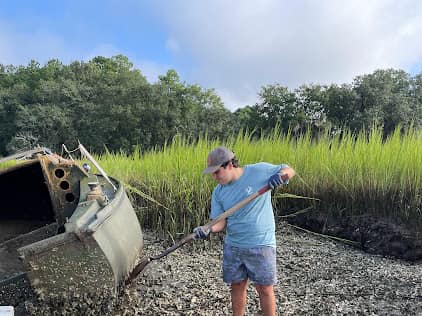 Abandoned Sailboat removed from Ashley River.